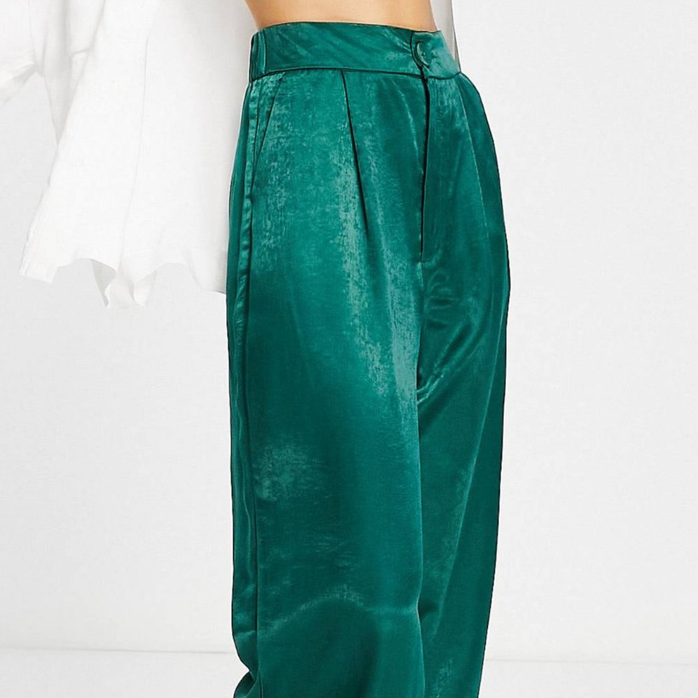 Stradivarius Satin High Waisted Pants